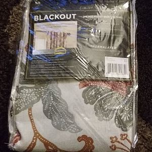 Eclipse black out drape floral curtains panel